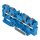 Wago 2204-1404 4-Leiter-Durchgangsklemme mit Drücker 4 mm² Blau