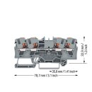 Wago 2204-1401/000-001 4-Leiter-Durchgangsklemme mit Drücker 4 mm² Grün