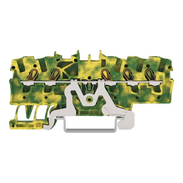 Wago 2001-1507 5-Leiter-Schutzleiterklemme 1,5 mm² für Anwendungen Ex e II geeignet Grün-Gelb