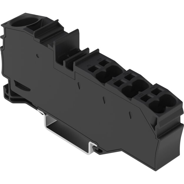 Wago 2016-8035 Verteilerklemme mit Betätigungsöffnung 1 x 16 mm² / 6 x 4 mm² Schwarz