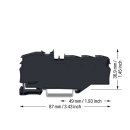 Wago 2016-8035 Verteilerklemme mit Betätigungsöffnung 1 x 16 mm² / 6 x 4 mm² Schwarz