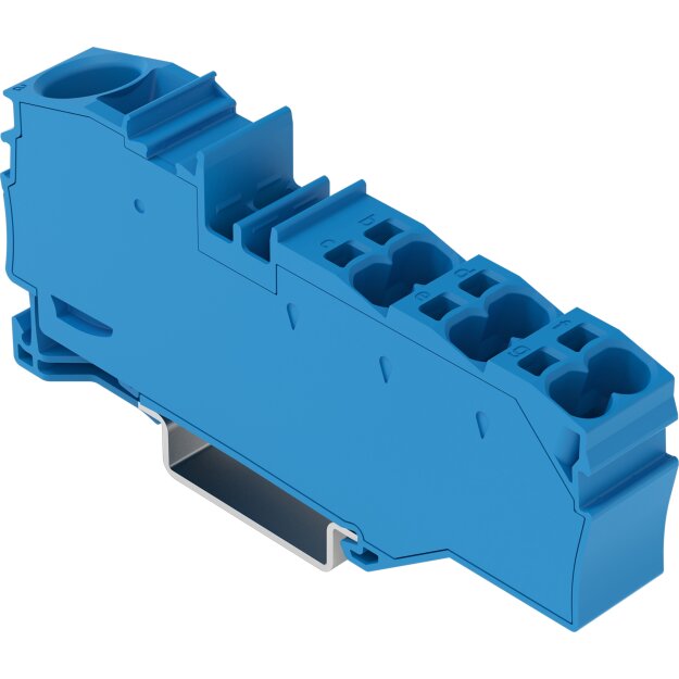Wago 2016-8034 Verteilerklemme mit Betätigungsöffnung 1 x 16 mm² / 6 x 4 mm² Blau
