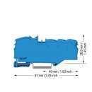 Wago 2016-8034 Verteilerklemme mit Betätigungsöffnung 1 x 16 mm² / 6 x 4 mm² Blau
