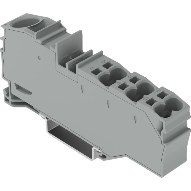 Wago 2016-8031 Verteilerklemme mit Betätigungsöffnung 1 x 16 mm² / 6 x 4 mm² Grau