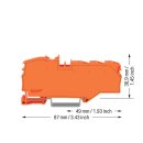 Wago 2016-8032 Verteilerklemme mit Betätigungsöffnung 1 x 16 mm² / 6 x 4 mm² Orange