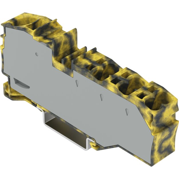 Wago 2016-8031/000-053 Verteilerklemme mit Betätigungsöffnung 1 x 16 mm² / 6 x 4 mm² Dunkelgrau Gelb