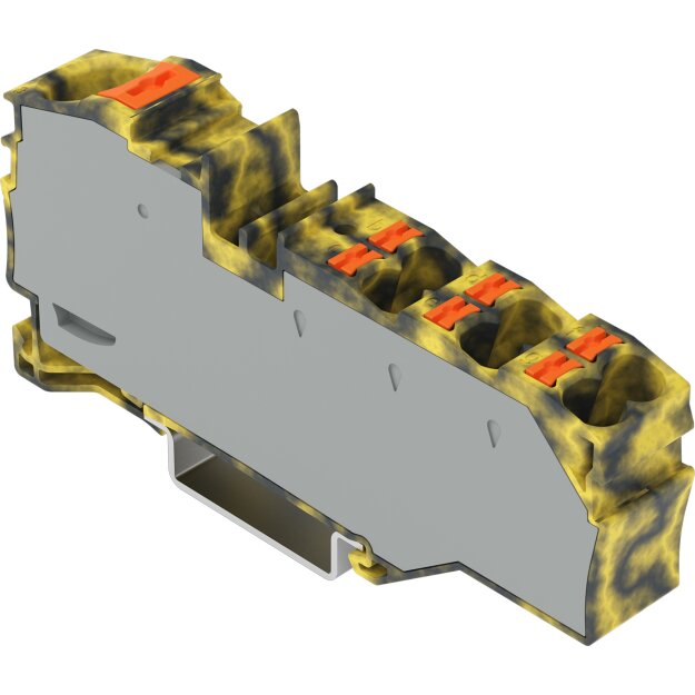 Wago 2216-8031/000-053 Verteilerklemme mit Drücker 1 x 16 mm² / 6 x 4 mm² Dunkelgrau Gelb
