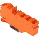 Wago 2216-8032 Verteilerklemme mit Drücker 1 x 16 mm² / 6 x 4 mm² Orange