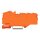 Wago 2216-8032 Verteilerklemme mit Drücker 1 x 16 mm² / 6 x 4 mm² Orange