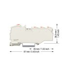 Wago 2216-8039 Verteilerklemme mit Drücker 1 x 16 mm² / 6 x 4 mm² Lichtgrau