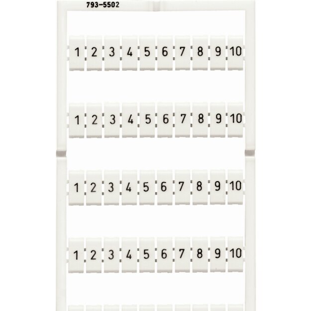 Wago 793-5500/793-035 WMB-Beschriftungskarte als Karte bedruckt Weiß
