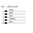 Wago 756-3514/050-050 Power-Leitung M12L-Stecker winklig 5-polig