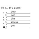 Wago 756-3511/050-050 Power-Leitung M12L-Buchse axial 5-polig