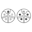 Wago 756-3516/050-400 Power-Leitung M12L-Buchse winklig M12L-Stecker winklig