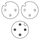 Wago 756-6516/040-003 Sensor-/Aktorleitung 2xM12-Buchse axial M12A-Stecker axial