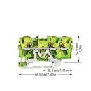 Wago 2204-1307 3-Leiter-Schutzleiterklemme mit...