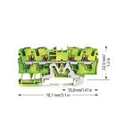 Wago 2204-1407 4-Leiter-Schutzleiterklemme mit...