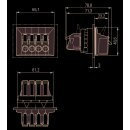 Wago 828-334 Durchführungsklemme Hebel Blechdicke 3 mm Grau