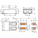 Wago 2060-452/998-404 SMD-Leiterplattenklemme Drücker 0,75 mm² Weiß