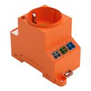 Wago 709-584 Schaltschrank-Steckdose zur Tragschienen- und Schraubmontage für Stecker Typ F CEE 7/4 (SCHUKO®) Orange