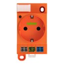 Wago 709-584 Schaltschrank-Steckdose zur Tragschienen- und Schraubmontage für Stecker Typ F CEE 7/4 (SCHUKO®) Orange