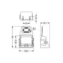 Wago 221-509 Befestigungsadapter mit Zugentlastung für 10-Leiter-Klemmen Serie 221 - 4 mm² Weiß