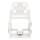 Wago 221-509 Befestigungsadapter mit Zugentlastung für 10-Leiter-Klemmen Serie 221 - 4 mm² Weiß