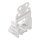 Wago 221-509 Befestigungsadapter mit Zugentlastung für 10-Leiter-Klemmen Serie 221 - 4 mm² Weiß