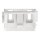 Wago 221-509 Befestigungsadapter mit Zugentlastung für 10-Leiter-Klemmen Serie 221 - 4 mm² Weiß