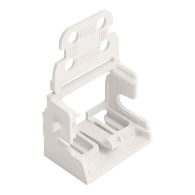 Wago 221-519 Befestigungsadapter mit Zugentlastung für 10-Leiter-Klemmen Serie 221 - 4 mm² Weiß