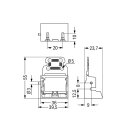 Wago 221-519 Befestigungsadapter mit Zugentlastung für 10-Leiter-Klemmen Serie 221 - 4 mm² Weiß