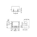 Wago 221-519/002-000 Befestigungsadapter für 10-Leiter-Klemmen Serie 221 - 4 mm² Weiß