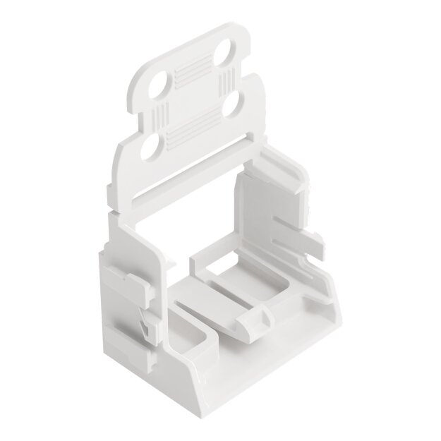 Wago 221-529 Befestigungsadapter mit Zugentlastung für 10-Leiter-Klemmen Serie 221 - 4 mm² Weiß