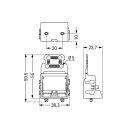 Wago 221-529 Befestigungsadapter mit Zugentlastung für 10-Leiter-Klemmen Serie 221 - 4 mm² Weiß