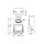 Wago 221-529 Befestigungsadapter mit Zugentlastung für 10-Leiter-Klemmen Serie 221 - 4 mm² Weiß