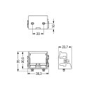 Wago 221-529/002-000 Befestigungsadapter für 10-Leiter-Klemmen Serie 221 - 4 mm² Weiß