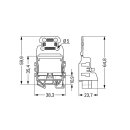 Wago 221-539 Befestigungsadapter mit Zugentlastung für 10-Leiter-Klemmen Serie 221 - 4 mm² Weiß