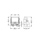 Wago 221-539/002-000 Befestigungsadapter für 10-Leiter-Klemmen Serie 221 - 4 mm² Weiß