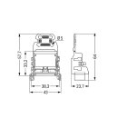 Wago 221-549 Befestigungsadapter mit Zugentlastung für 10-Leiter-Klemmen Serie 221 - 4 mm² Weiß