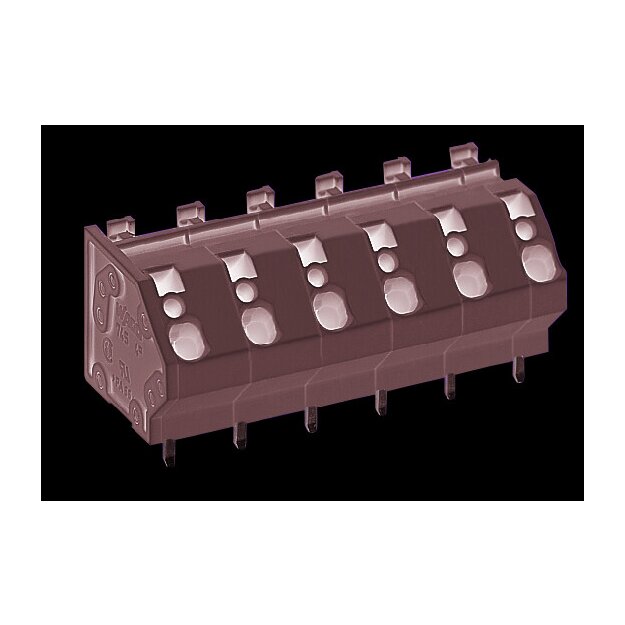 Wago 745-207/005-009 Leiterplattenklemme 4 mm² Rastermaß 10 mm Lichtgrau