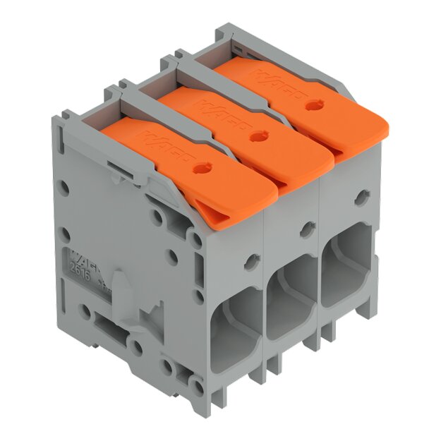 Wago 2616-1103 Leiterplattenklemme Hebel 16 mm² Grau
