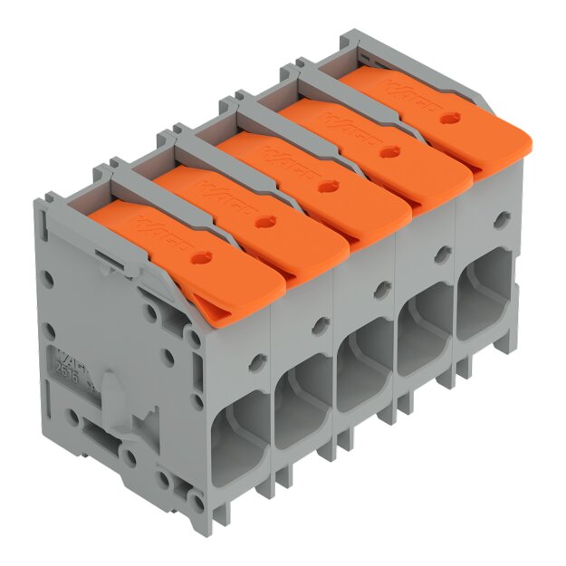 Wago 2616-1105 Leiterplattenklemme Hebel 16 mm² Grau