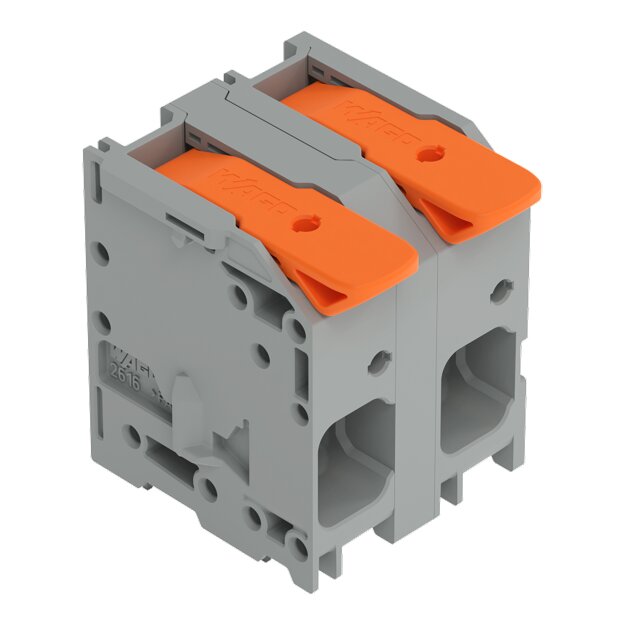 Wago 2616-1352 Leiterplattenklemme Hebel 16 mm² Grau