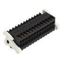 Wago 713-1105/037-9037/036-000 1-Leiter-Federleiste- 2-reihig CAGE CLAMP® 1,5 mm² Schwarz