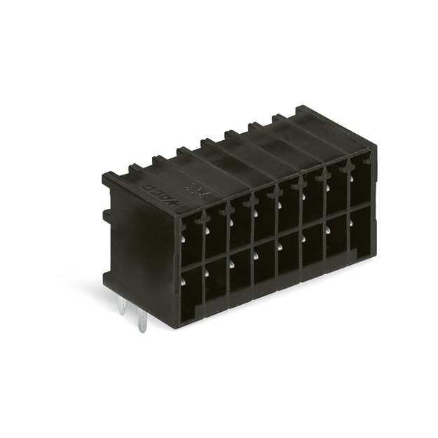 Wago 713-1425/105-000/997-405 THR-Stiftleiste 2-reihig Lötstift 0 8 x 0 8 mm abgewinkelt Schwarz