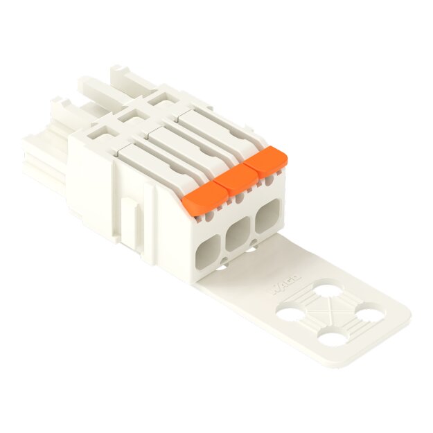Wago 2721-1103/326-000/333-000 1-Leiter-Federleiste Hebel Push-in CAGE CLAMP® Lichtgrau