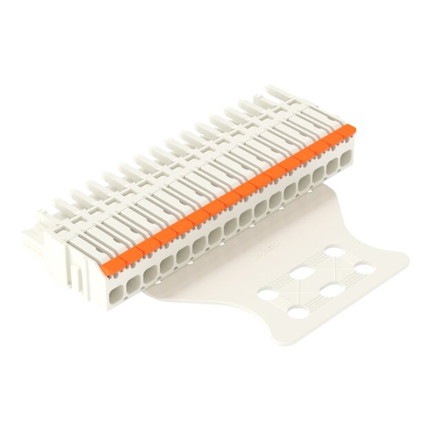 Wago 2721-1116/326-000/336-000 1-Leiter-Federleiste Hebel Push-in CAGE CLAMP® Lichtgrau