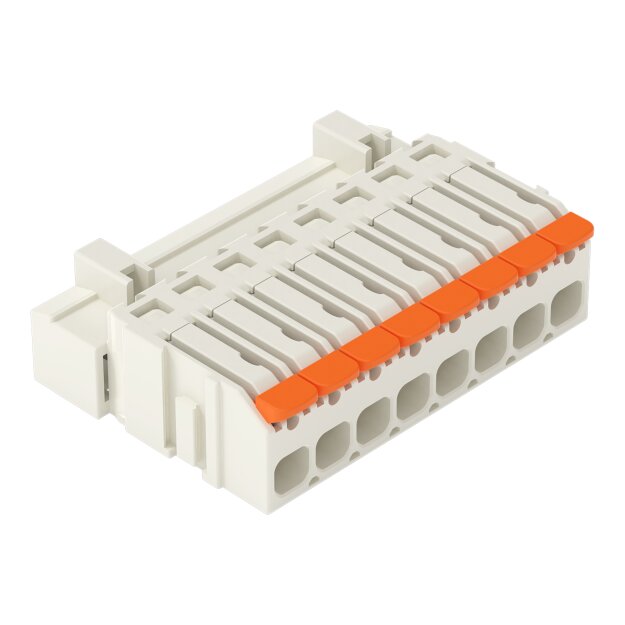 Wago 2721-1608 1-Leiter-Stiftleiste Hebel Push-in CAGE CLAMP® Lichtgrau