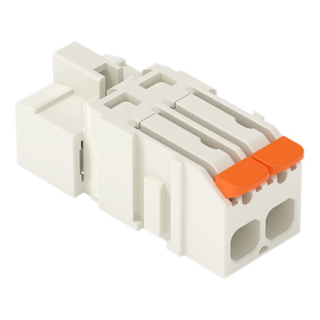 Wago 2721-1602/000-9034 1-Leiter-Stiftleiste Hebel Push-in CAGE CLAMP® Lichtgrau