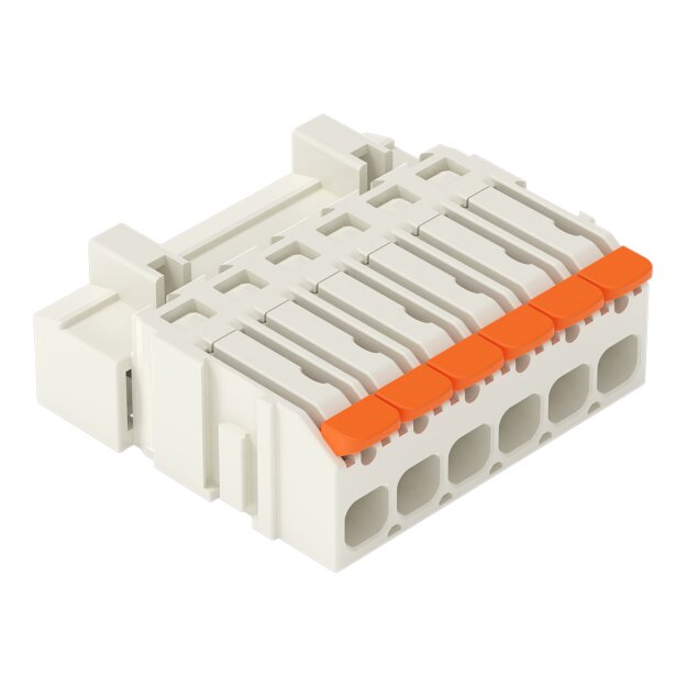 Wago 2721-1606/000-044 1-Leiter-Stiftleiste Hebel Push-in CAGE CLAMP® Lichtgrau